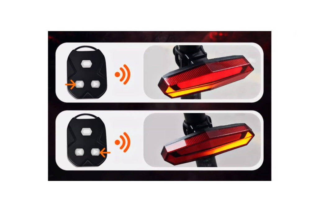 USB Charging Waterproof Turn Signal Wireless Remote Control Tail-light